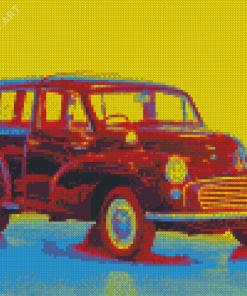 Morris Minor Traveller Pop Art Diamond Painting