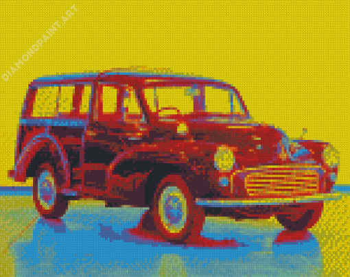 Morris Minor Traveller Pop Art Diamond Painting