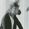 Mr Zebra In Suit Diamond Painting