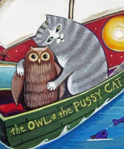 Owl And The Pussy Cat Diamond Painting