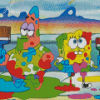 Patrick Star And Spongebob Diamond Painting