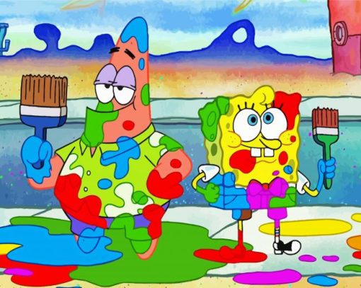 Patrick Star And Spongebob Diamond Painting