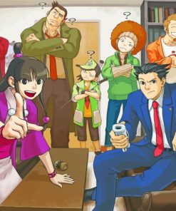 Phoenix Wright Ace Attorney Video Game Diamond Painting