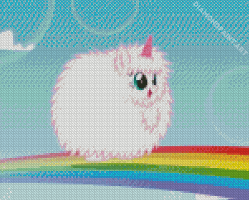 Pink Fluffy Unicorn Diamond Painting