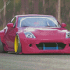 Pink Nissan 350z Car Diamond Painting