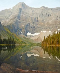 Rawson Lake Alberta Landscape View Diamond Painting