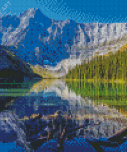 Rawson Lake Alberta Reflection Diamond Painting