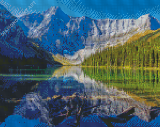 Rawson Lake Alberta Reflection Diamond Painting