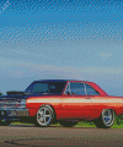 Red Dodge Dart Diamond Painting