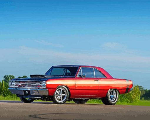 Red Dodge Dart Diamond Painting