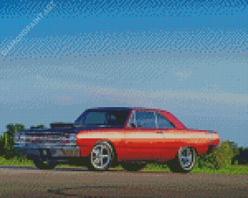 Red Dodge Dart Diamond Painting