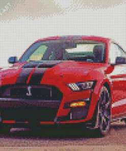 Red Ford Shelby GT500 Diamond Painting