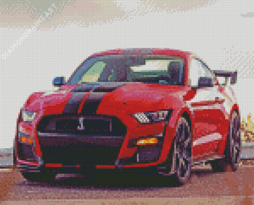 Red Ford Shelby GT500 Diamond Painting