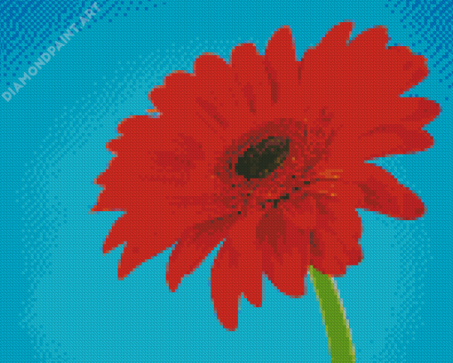 Red Gerbera Daisy Diamond Paintings