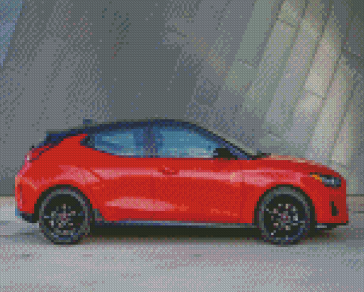 Red Hyundai Veloster Diamond Painting