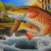 Red Drum Fish Art Diamond Painting