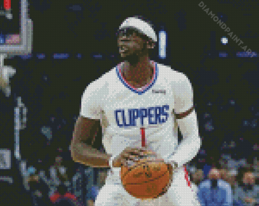 Reggie Jackson Clippers Player Diamond Painting