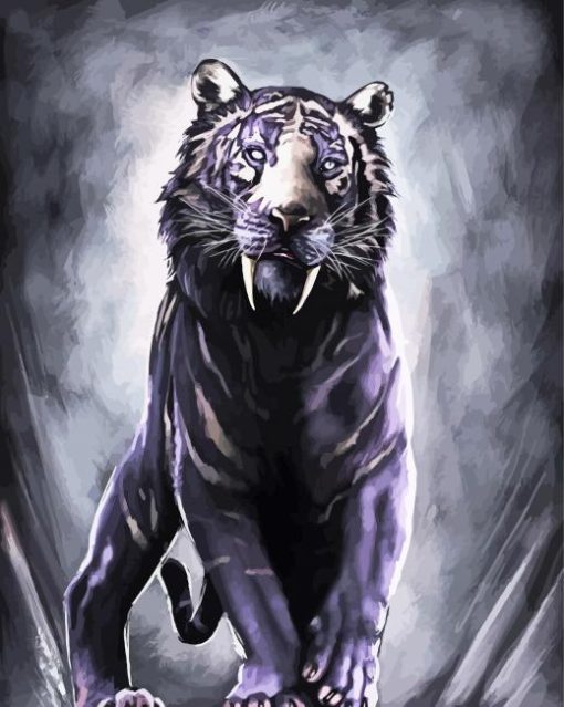 Sabertooth Tiger Art Diamond Painting