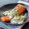 Salmon Fish And Dill Sauce Diamond Painting