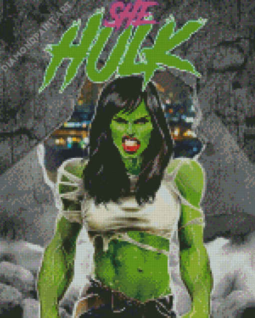 She Hulk Hero Poster Diamond Painting