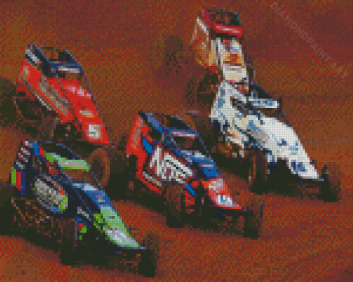 Sprint Cars Racing Diamond Painting