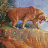 Strong Smilodon Diamond Paintings