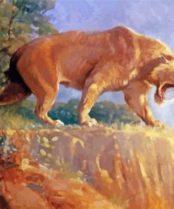 Strong Smilodon Diamond Paintings