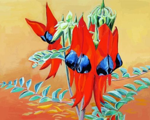 Sturt Desert Pea Plant Diamond Paintings