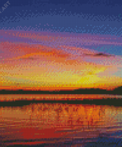 Sunset At Lake Champlain Vermont Diamond Painting