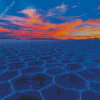 Sunset Bolivia Uyuni Salt Flat Diamond Paintings