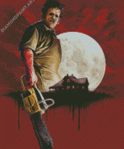 Leatherface Jackson Horrro Movie Diamond Painting