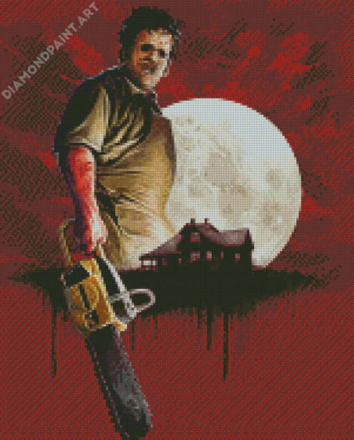 Leatherface Jackson Horrro Movie Diamond Painting