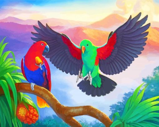 The Eclectus Parrots Diamond Painting