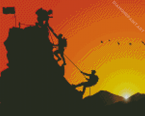 The Hikers Silhouette Diamond Painting