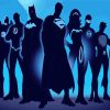 The Superheroes Silhouette Diamond Painting