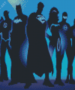 The Superheroes Silhouette Diamond Painting