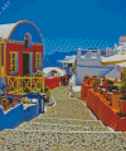 Thira City Streets Diamond Painting