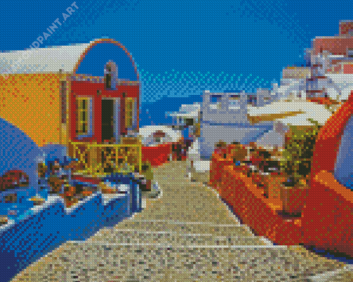 Thira City Streets Diamond Painting