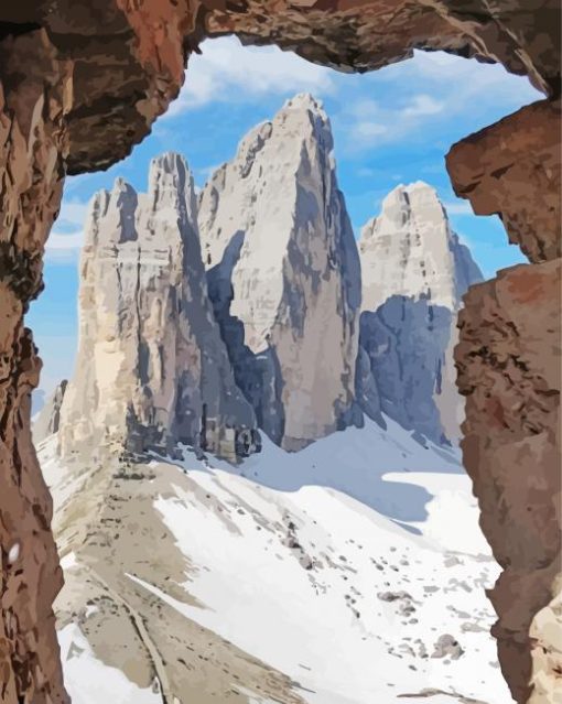 Tre Cime Di Lavaredo View Diamond Paintings