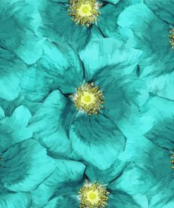 Turquoise Flowers Diamond Paintings