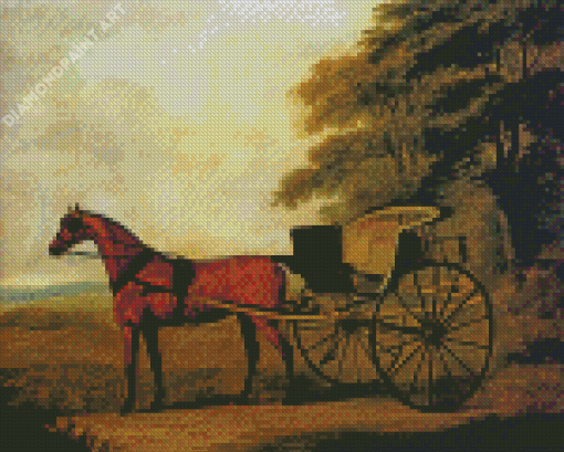 Vintage Horse And Carriage Diamond Paintings