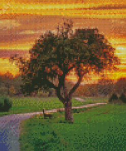 Westerwald Sunset Diamond Painting