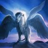 White Lion Wings Diamond Painting