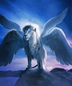 White Lion Wings Diamond Painting