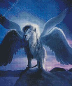 White Lion Wings Diamond Painting