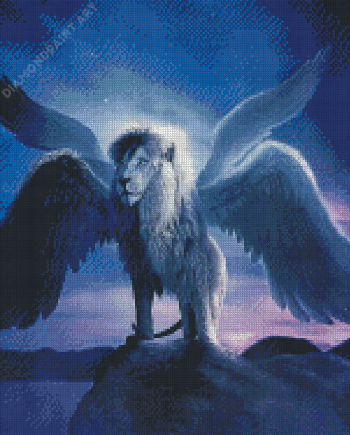 White Lion Wings Diamond Painting