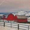 Winter Mountains Farm Diamond Paintings