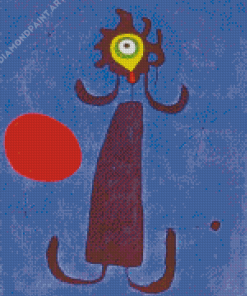 Woman In Front Of Sun Miro Art Diamond Painting