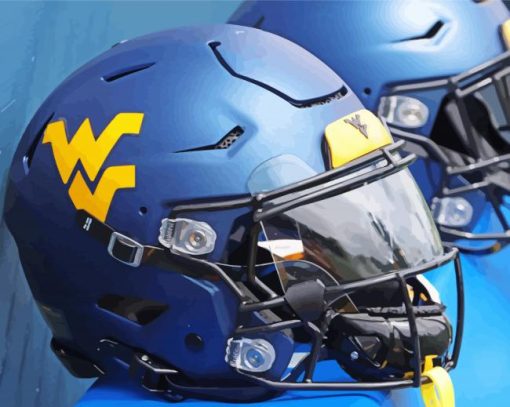 Wvu Football Blue Helmet Diamond Painting