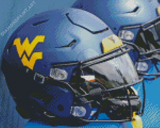 Wvu Football Blue Helmet Diamond Painting